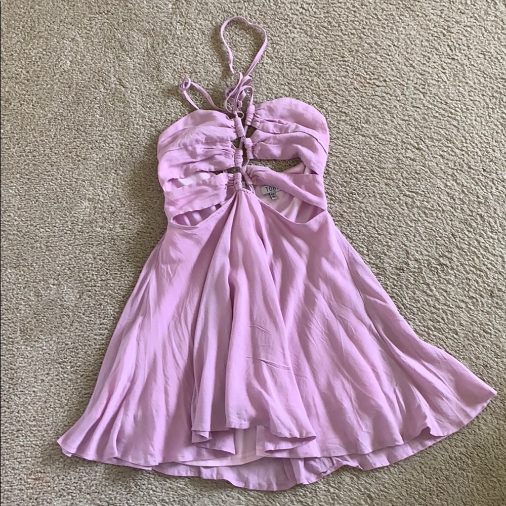 Light purple cut out dress